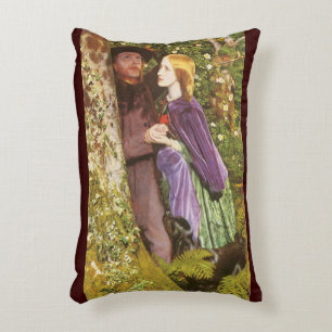 Almofada Decorativa O Longo Noivado de Arthur Hughes, Arte Vintage