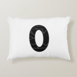 Almofada Decorativa O número zero (0) a preto