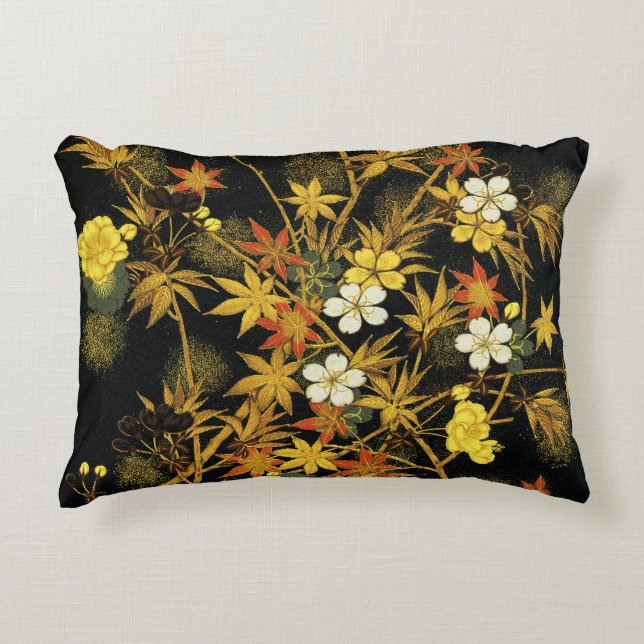 Almofada Decorativa O outono japonês deixa arte clássica antiga e rica (Frente)