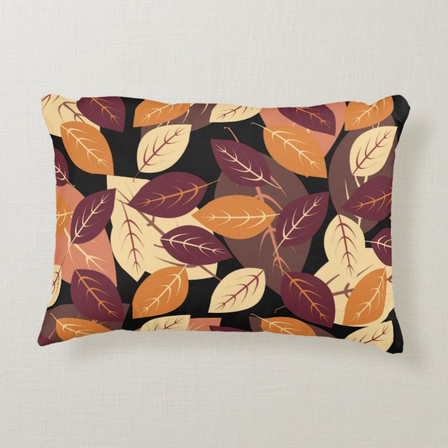 Almofada Decorativa O outono simples deixa escuro (Verso)