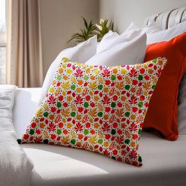 Almofada Decorativa O outono Vibrante deixa padrão multicolorido