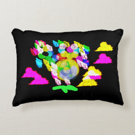 Almofada Decorativa O pavão brilha no escuro