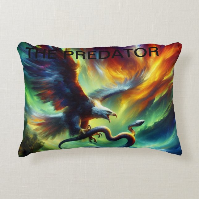 Almofada Decorativa O Predador e a presa" (Frente)
