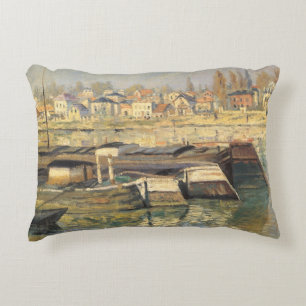 Almofada Decorativa O Sena em Asnieres por Claude Monet