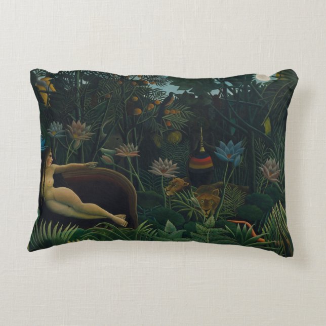 Almofada Decorativa O Sonho (Le Rêve Exotique) por Henri Rousseau (Verso)