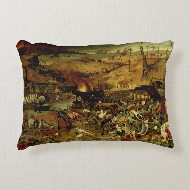 Almofada Decorativa O triunfo da morte, c.1562 (óleo no painel) (Frente)
