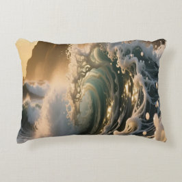 Almofada Decorativa Ocean Waves & Sea Foam Throw Pillow Cover