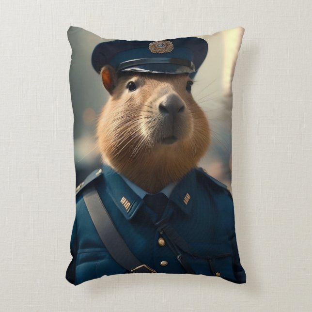Almofada Decorativa Oficial Capybara: Mantendo a Paz, (Frente(Vertical))