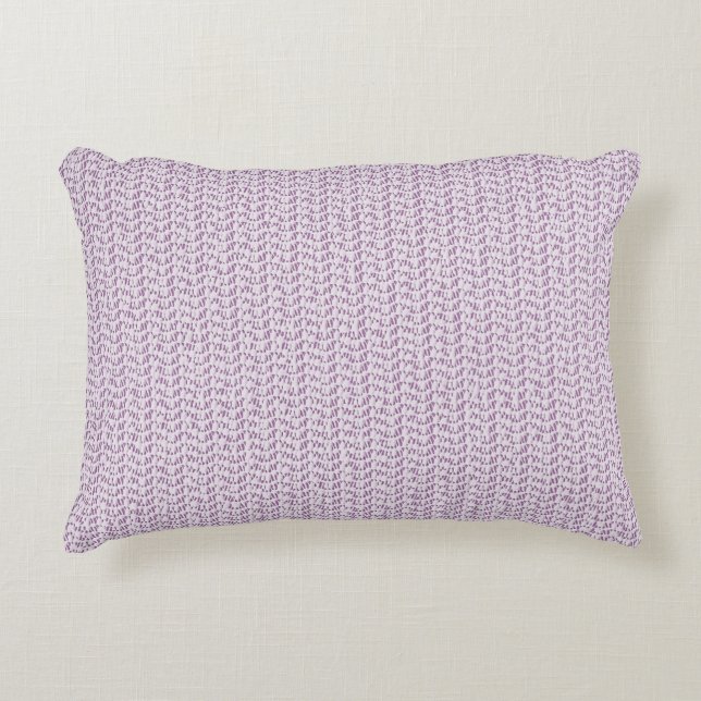 Almofada Decorativa Olhar roxo da malha do Weave do Lilac (Frente)