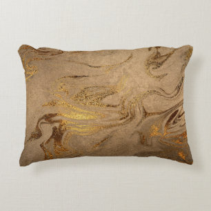Almofada Decorativa Olho elegante de ouro de cobre moderno