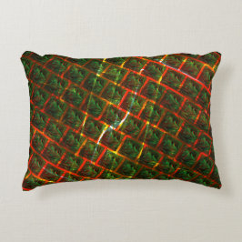 Almofada Decorativa "Olhos de ajustado verde", arranhões ou grelha ver