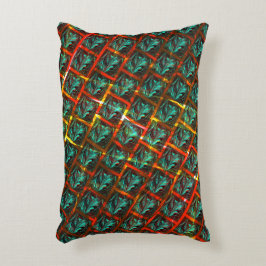 Almofada Decorativa "Olhos de moldura" azuis, quadrados, arranhados ou