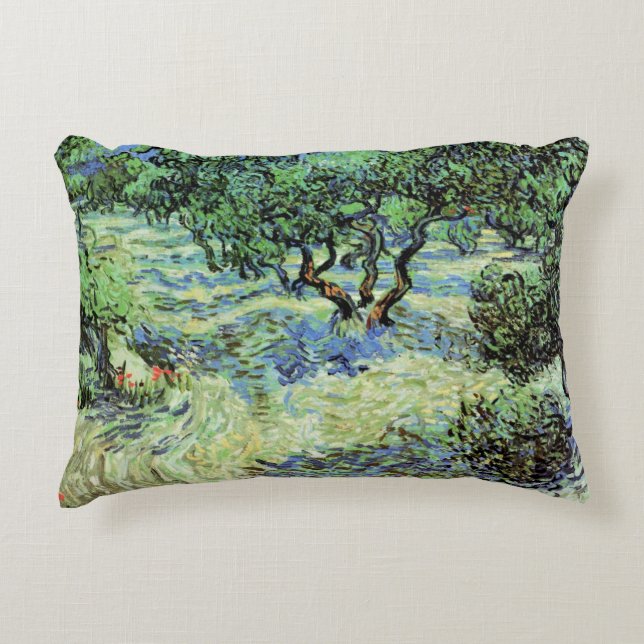 Almofada Decorativa Olive Grove de Vincent van Gogh (Frente)