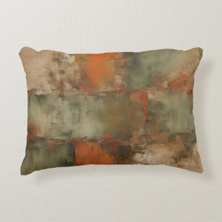 Almofada Decorativa Olive Verde Sage Laranja Queimado Abstrato Envelhe