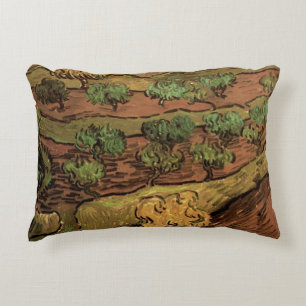 Almofada Decorativa Oliveiras de Van Gogh Contra a Encosta de uma Coli