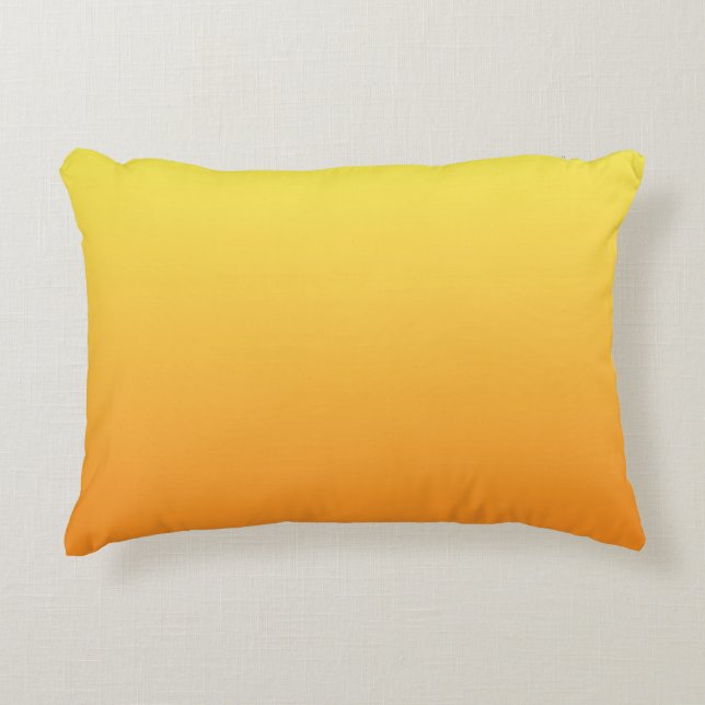 Almofada Decorativa "Ombre Amarelo E Laranja" (Frente)
