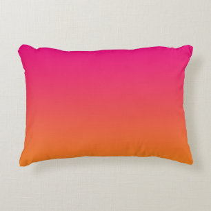 Almofada Decorativa "Ombre cor-de-rosa e alaranjado"