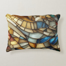 Almofada Decorativa Ondas de Vidro Manchado