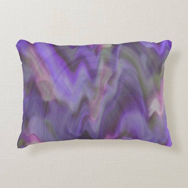 Almofada Decorativa Ondas roxas térmicas (Frente)
