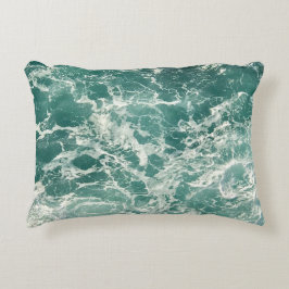 Almofada Decorativa Ondas Verdes Azuis