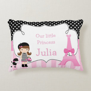 Almofada Decorativa Ooh la Paris Eiffel Tower Pink and Black