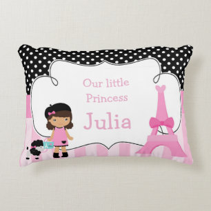 Almofada Decorativa Ooh la Paris Eiffel Tower Pink and Black