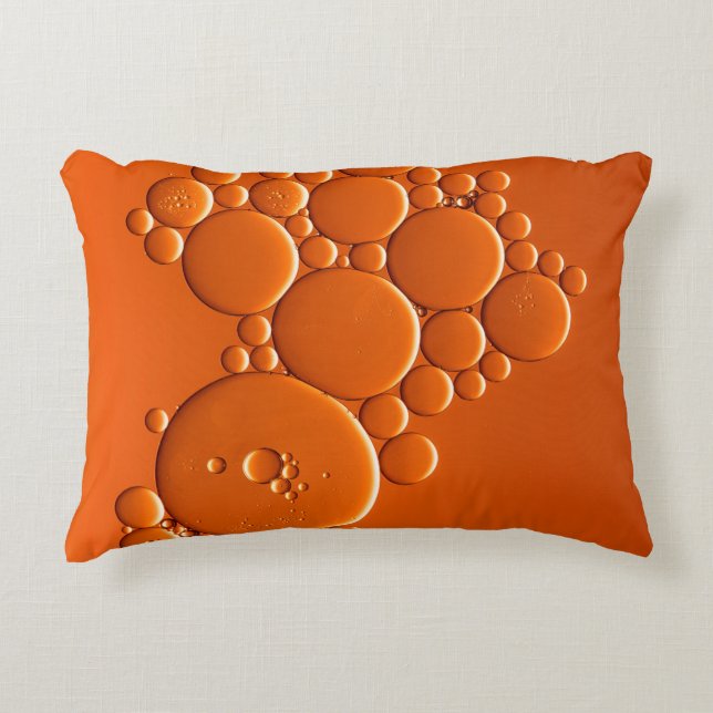 Almofada Decorativa Orange bubbles art (Frente)