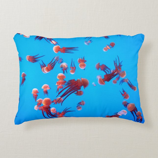 ALMOFADA DECORATIVA ORANGE JELLY FISH (Frente)