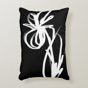 Almofada Decorativa Orchid Noir: Abstrato preto e branco
