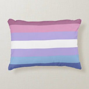 Almofada Decorativa Orgulho Bigender, Impressão de distribuição, Orgul