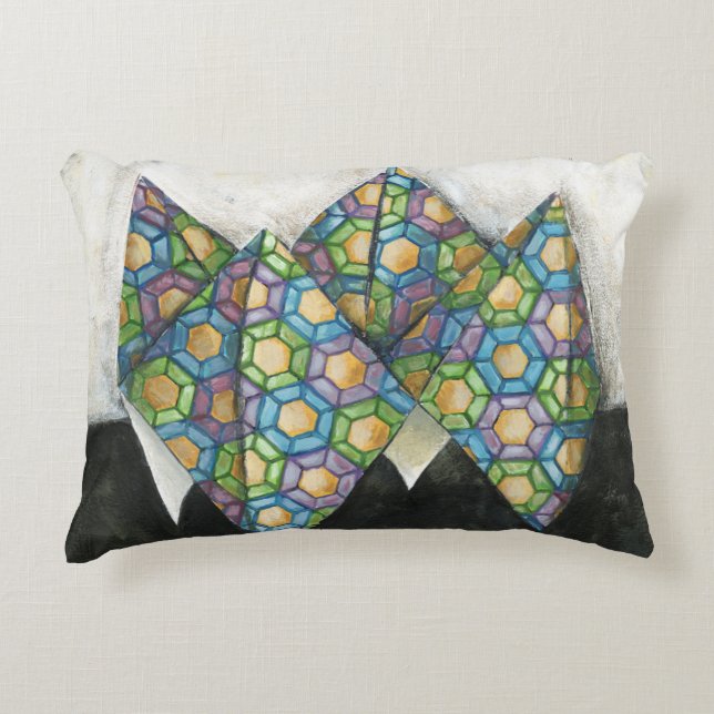 Almofada Decorativa Origami Fortune Teller em Papel Geométrico (Frente)