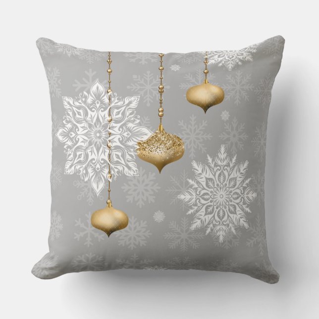 Almofada Decorativa Ornamento Brilho de Inverno (Frente)