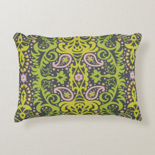 Almofada Decorativa ornamento paisley oriental; flo decorativo sem cos