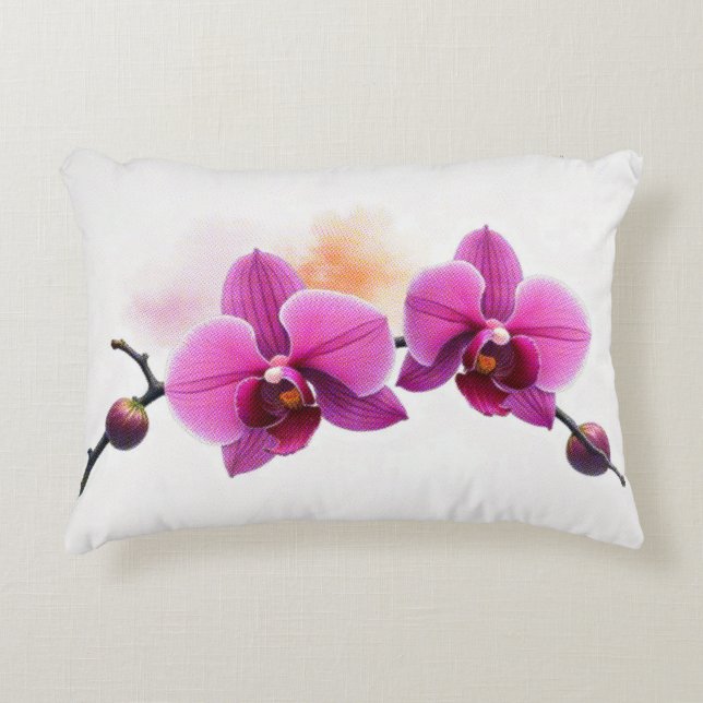 Almofada Decorativa Orquídea Flor de Aurora (Frente)