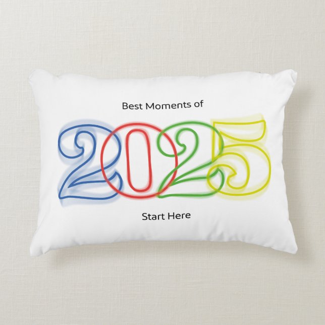 Almofada Decorativa Os melhores momentos de 2025 começam aqui (Frente)