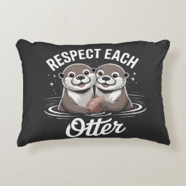 Almofada Decorativa Otter Respect Each Other Funny