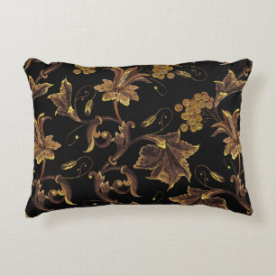Almofada Decorativa Ouro de bordados de renascimento de patamar sem co