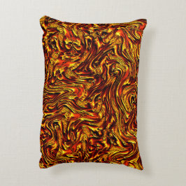 Almofada Decorativa Ouro e textura vermelha vívida