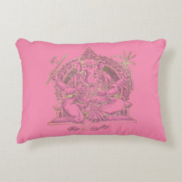 Almofada Decorativa Ouro Ganesha - Travesseiro de Destaque