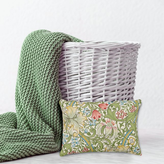 Almofada Decorativa Ouro Lily Floral William Morris (Criador carregado)