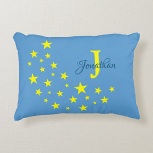 Almofada Decorativa Ouro Starry Moon Picton Blue Custom Baby