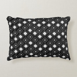 Almofada Decorativa Padrão Aztec Geométrico Tribal de Boho Negro