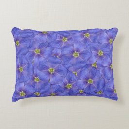 Almofada Decorativa Padrão Azul de Linho Invisível