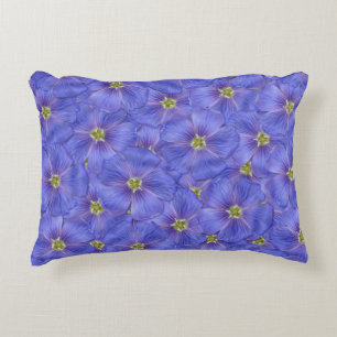 Almofada Decorativa Padrão Azul de Linho Invisível