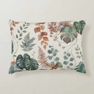 Almofada Decorativa Padrão botânico boho contínuo Flores