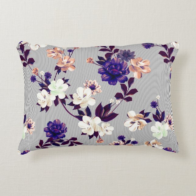 Almofada Decorativa Padrão com flores de primavera Padrão com primaver (Frente)