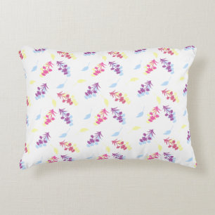 Almofada Decorativa Padrão contínuo de flores roxas e azuis – Elegante