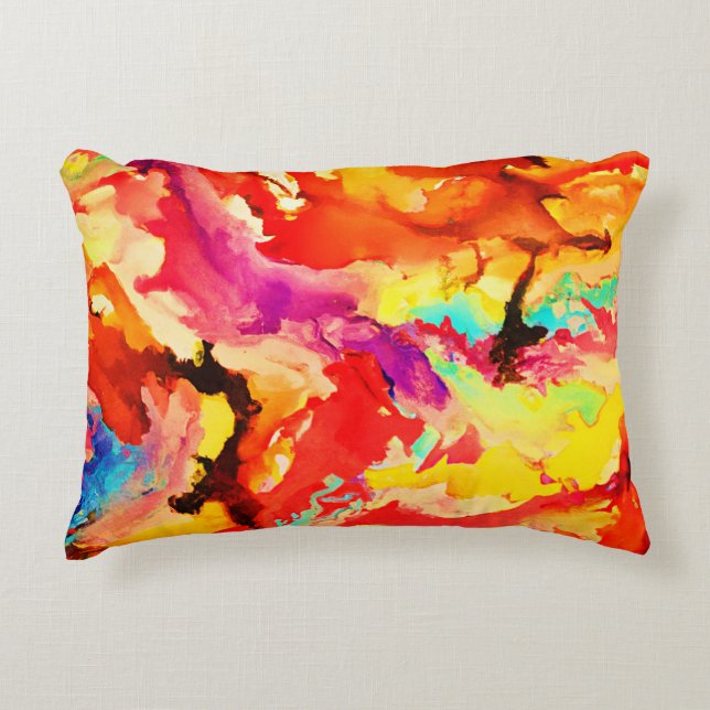 Almofada Decorativa Padrão de abstrato Art (Frente)