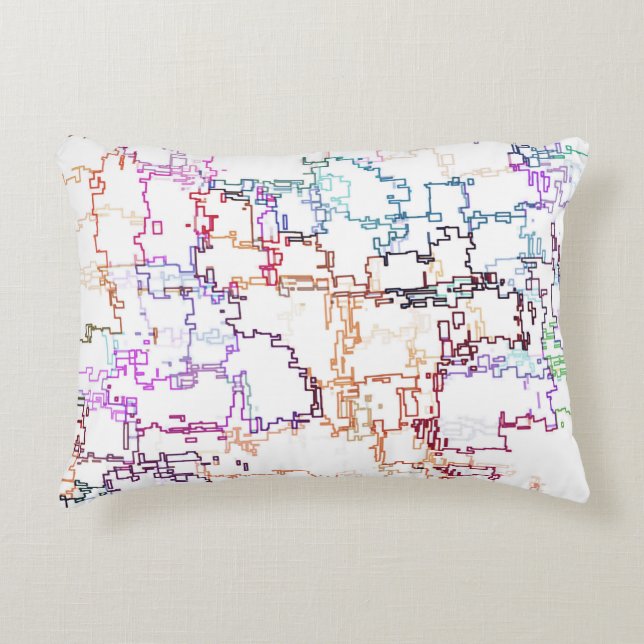 Almofada Decorativa Padrão de Abstrato multicores (Frente)