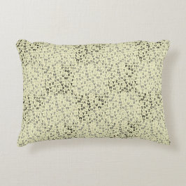 Almofada Decorativa Padrão de alfabetos 01 BW.w LYellow BG